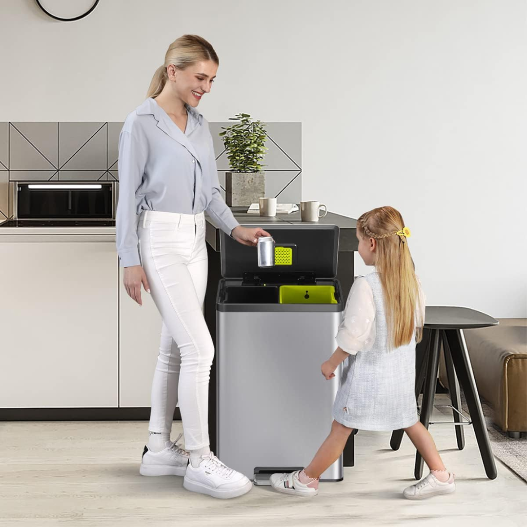 EKO Ecocasa II 40L Dual Compartment Recycling Pedal Bin – The Stylish Way to Go Green 🌱✨