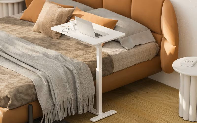 “Work Smarter from Bed or Couch: FlexiSpot H7B Overbed Table Review”