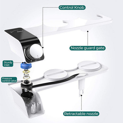 SBSM Bidet Toilet Seat Dual Nozzles Bidet Spray Cold Water Toilet Bidet Sprayer