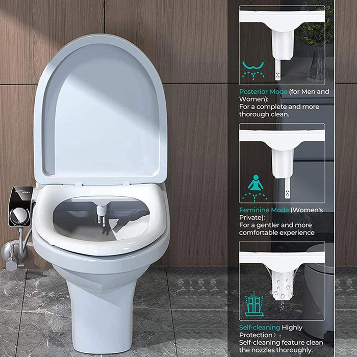 SBSM Bidet Toilet Seat Dual Nozzles Bidet Spray Cold Water Toilet Bidet Sprayer
