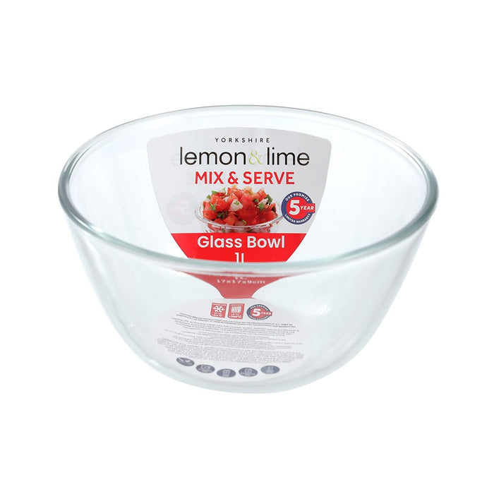 Lemon & Lime YORKSHIRE GLASS MIXING BOWL 1L 17X17X9CM
