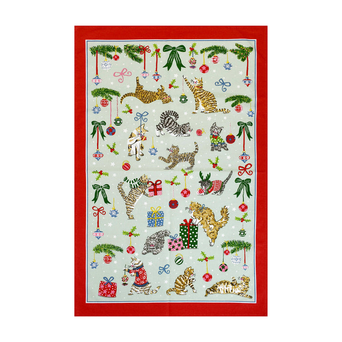 NSIMG-SHA256:f1c4fd39a155340b1220761a45c791d91230d79ddd0ce56cd243c1c8c5e978fb · Isalbi Ulster Weavers Christmas Cats Tea Towel Multi-Coloured