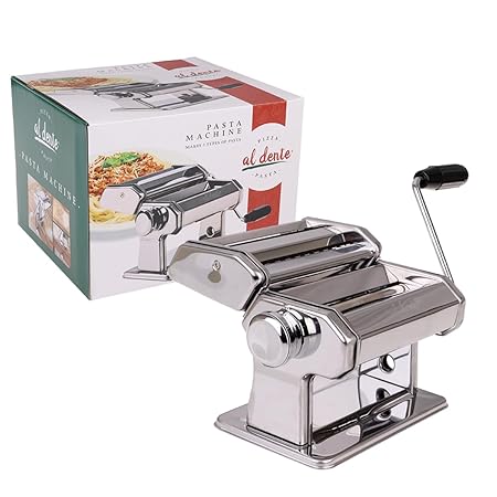 PASTA MACHINE W/DETACHABLE CUTTERS 150MM CHROME