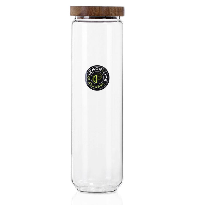 Lemon & Lime WOODEND GLASS CANISTER 1.65L 9X9X30CM