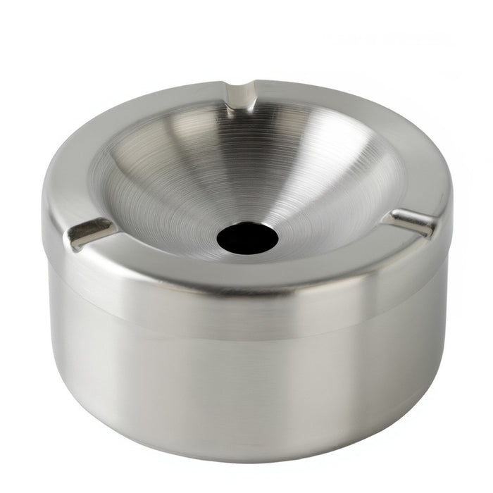 ONEIN Stainless Steel Windproof Ashtray with Removable Lid – Deep Smokeless Ash Tray for Indoor & Outdoor Use – Easy to Clean, Durable, Modern Design for Cigarettes & Cigars (Gold)