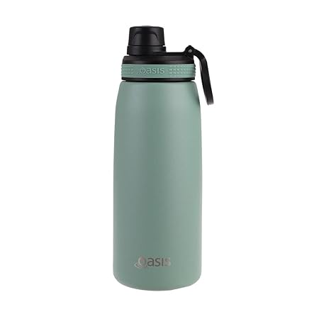 S/S D/WALL INS. SPORTS BOTTLE W/SCREW CAP 780ML SAGE GREEN