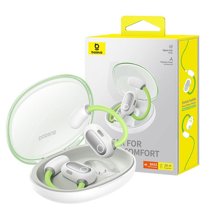 Baseus Eli Sport 1 Open-Ear TWS Earbudsn open-ear design, providing a natural and airy sound experience