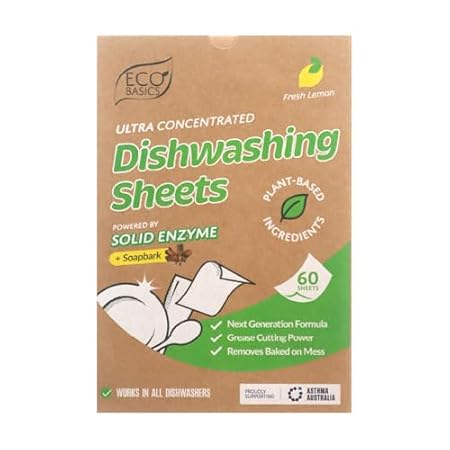 Eco Basics Dishwashing Sheets - Fresh Lemon (60 Sheets)