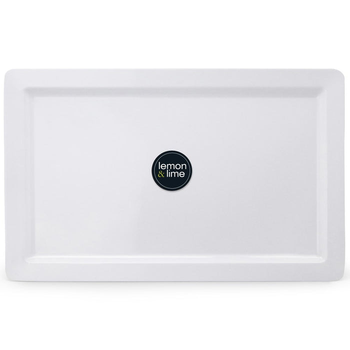 Lemon & Lime MELAMINE SERVING TRAY LGE 48.5X30CM WHITE