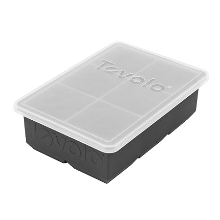 KING CUBE ICE TRAY W/LID CHARCOAL