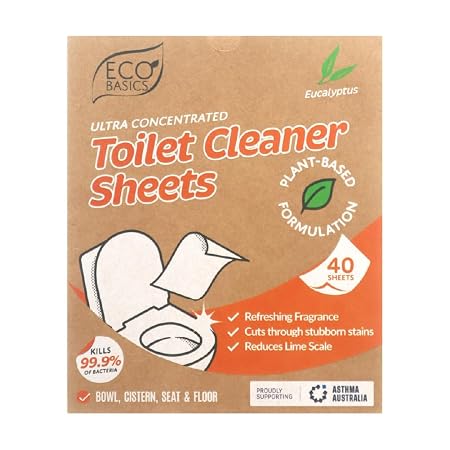 Eco Basics Toilet Cleaner Sheets - Eucalyptus (40 Sheets)