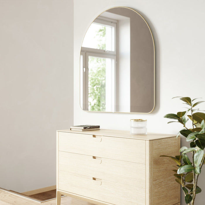 Isalbi Umbra Hubba Arched Mirror Brass