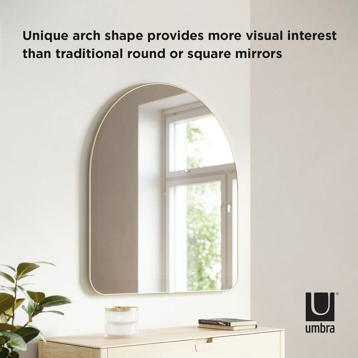 Isalbi Umbra Hubba Arched Mirror Brass