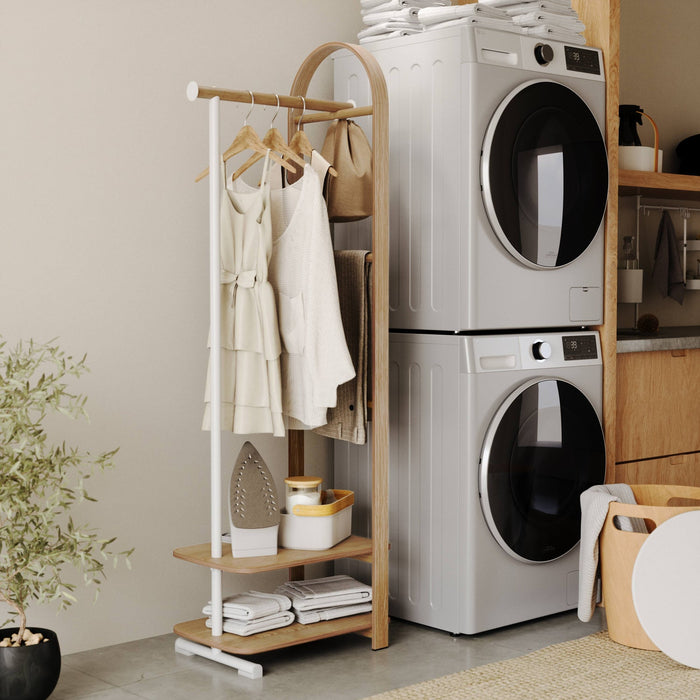 NSIMG-SHA256:8256f64efbdab83d4058d65324901ea3dc3680281667f884276afaccc62f95d1 · Isalbi Umbra Bellwood Coat Rack White & Natural