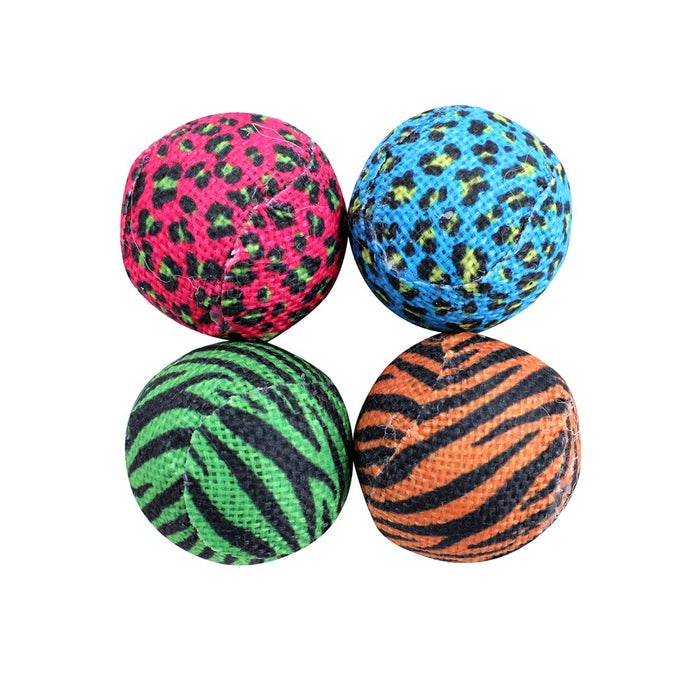 Paws & Claws CARA CAT BURLAP BALLS 4PK 4CM
