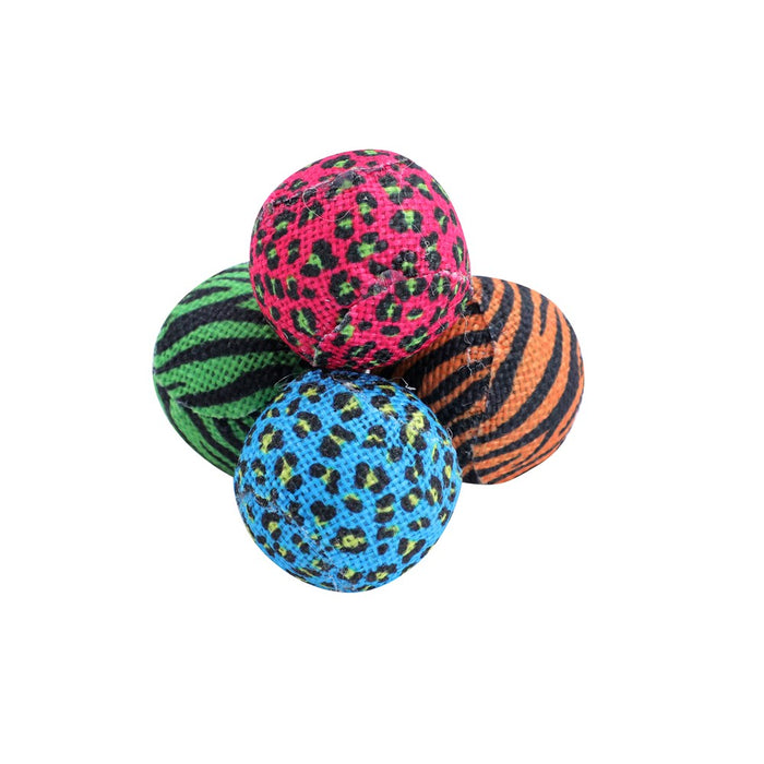 Paws & Claws CARA CAT BURLAP BALLS 4PK 4CM