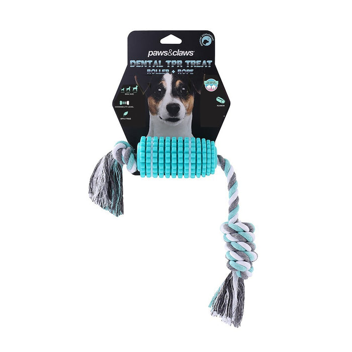Paws & Claws CORN COB TPR + ROPE DENTAL TOY 41X6CM