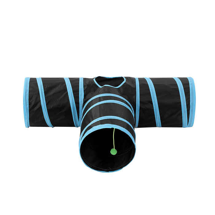 Paws & Claws CAT TRI-TUNNEL + TOYS 20PCS MULTI PACK