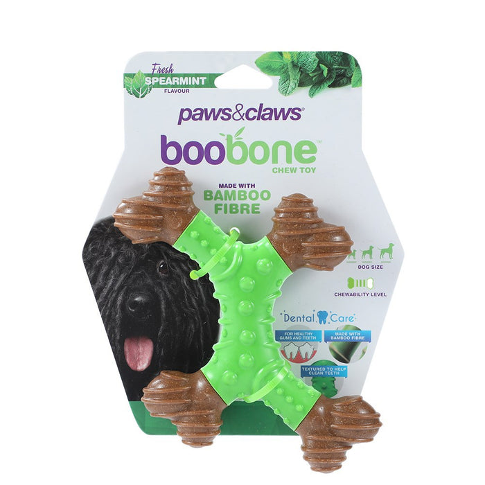 Paws & Claws BOOBONE TPR DENTAL 4-WAY BONE SPEARMINT 16.5CM