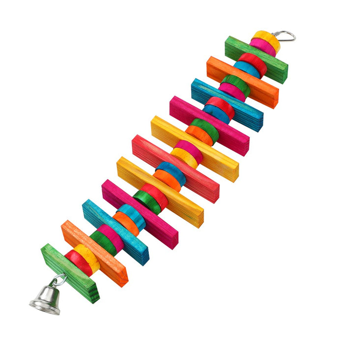 Paws & Claws PARROT WOOD SPINNING TOY LGE W/ BELL 39X10CM