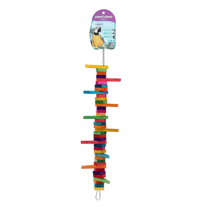 Paws & Claws PARROT FLEXIBLE SWING WOODEN TOY 39X5CM
