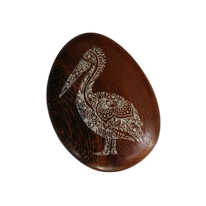 5 set Wood Magnet Pelican White