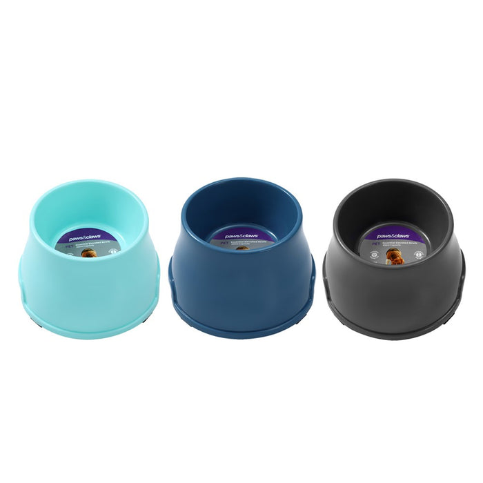 Paws & Claws PET ESSENTIALS ELEVATED BOWL MEDIUM 600ML 19X12CM  COLS