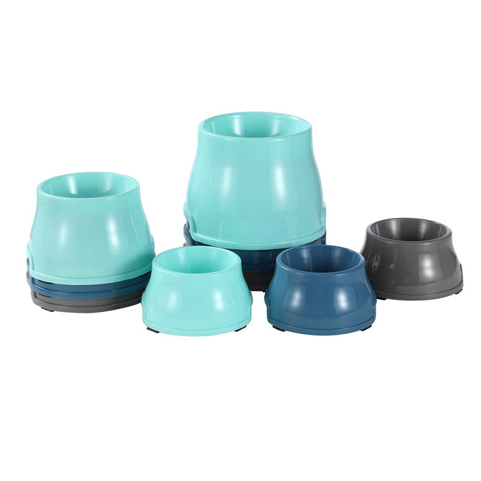 Paws & Claws PET ESSENTIALS ELEVATED BOWL LARGE 1L 23X16CM Each (Random Color)