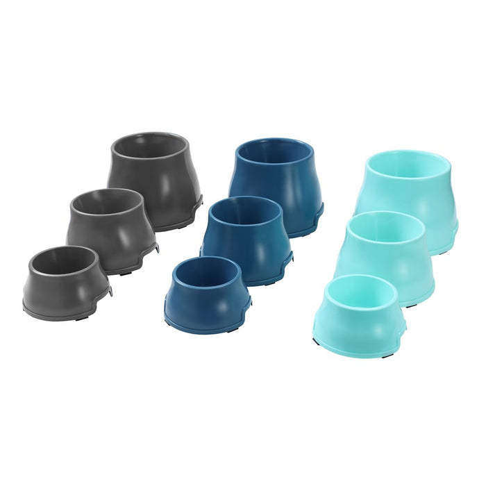 Paws & Claws PET ESSENTIALS ELEVATED BOWL LARGE 1L 23X16CM Each (Random Color)