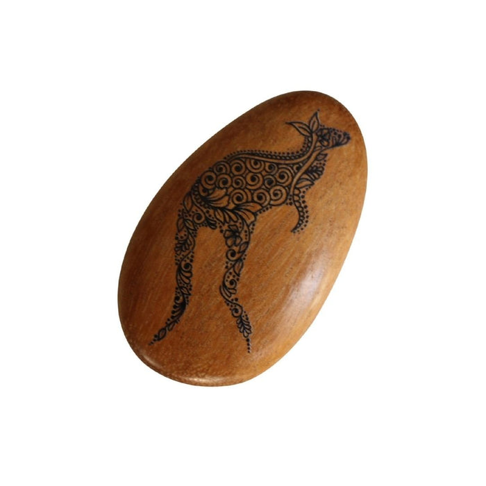 5 set Wood Magnet Kangaroo Black