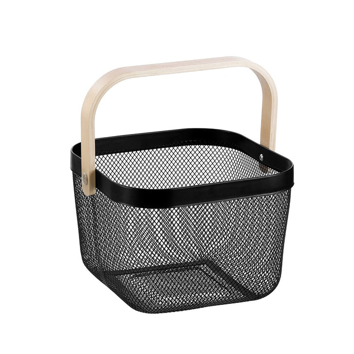 Boxsweden Mesh Basket Bk 25X25X17Cm W/ Handle *Fsc100% Scs-Coc-009941