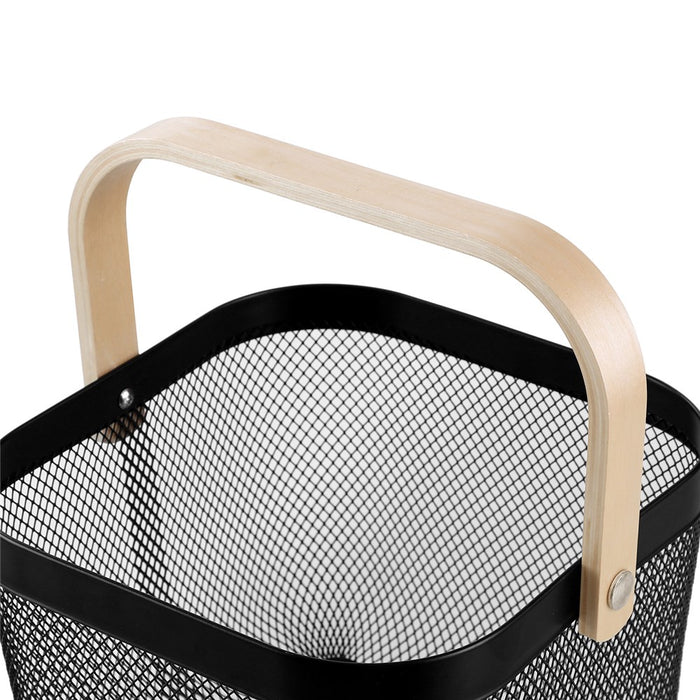 Boxsweden Mesh Basket Bk 25X25X17Cm W/ Handle *Fsc100% Scs-Coc-009941
