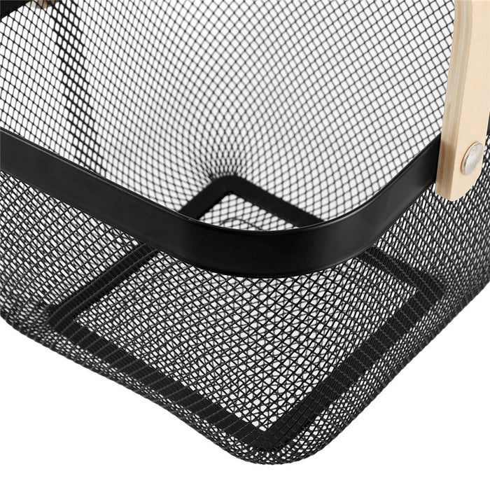 Boxsweden Mesh Basket Bk 25X25X17Cm W/ Handle *Fsc100% Scs-Coc-009941
