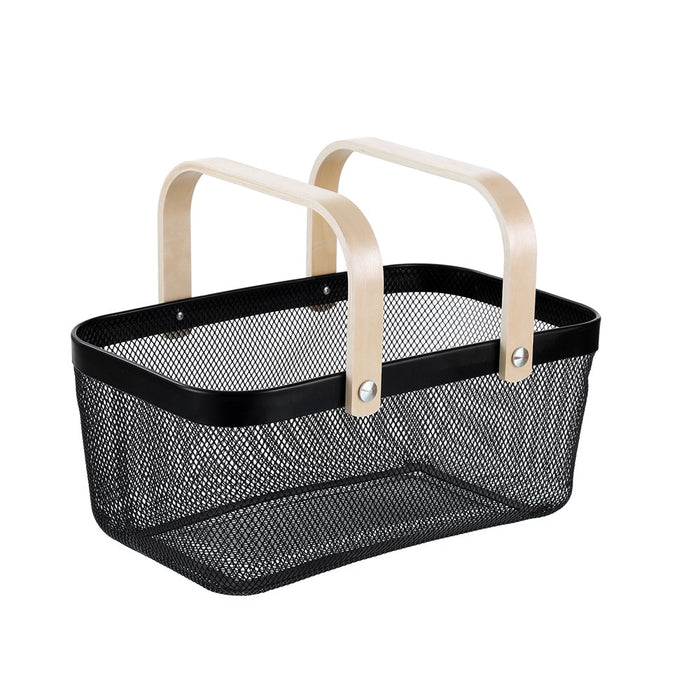 Boxsweden Mesh Basket Bk 40X25X17Cm W/ Handle *Fsc100% Scs-Coc-009941