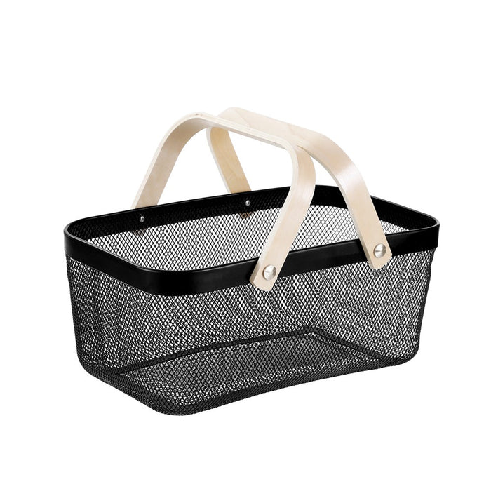 Boxsweden Mesh Basket Bk 40X25X17Cm W/ Handle *Fsc100% Scs-Coc-009941