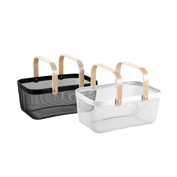 Boxsweden Mesh Basket Bk 40X25X17Cm W/ Handle *Fsc100% Scs-Coc-009941