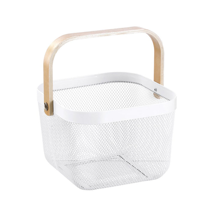 Boxsweden Mesh Basket Wht 25X25X17Cm W/ Handle *Fsc100% Scs-Coc-009941