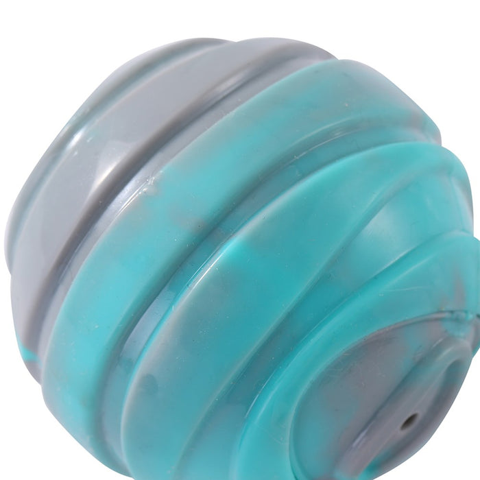 Paws & Claws DENTAL DUO TPR BALL + BATON 2PK AQUA/GREY 13X5X5CM / 8X8CM