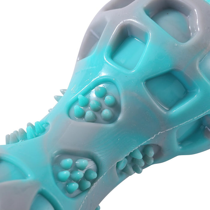 Paws & Claws DENTAL DUO TPR BALL + BATON 2PK AQUA/GREY 13X5X5CM / 8X8CM