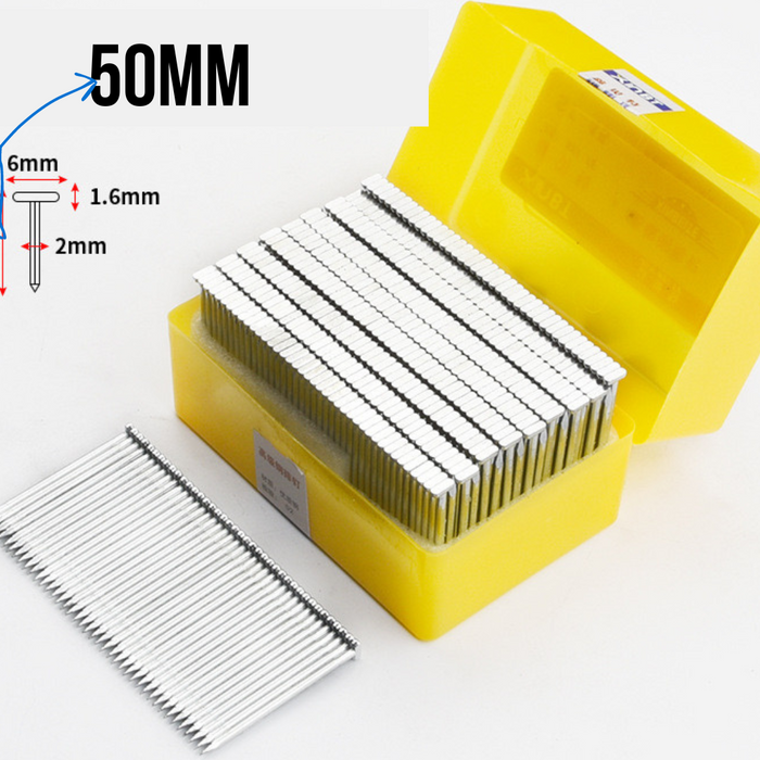 Galvanized 14Ga Brad Nails - 38mm, 50mm, 57mm, 64mm for Air Gun Nailer ST Series - 1000pcs/Box, 20 Boxes Per Carton