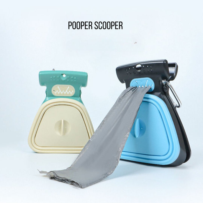 SuperDesign Waste Cleaner, Pooper Scooper, Portable Sanitary Dog Poo Pick Up with Bag Dispenser, for Large Medium Small Dogs Cat or Pet, Durable Poop Picker, Easy to Use, Comfortable Grip, Scoop on All Surfaces