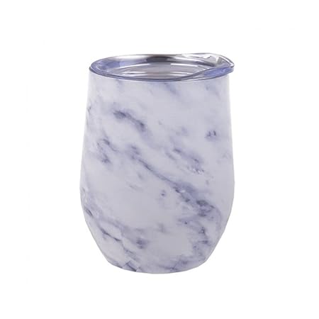 S/S D/WALL INS. WINE TUMBLER 330ML WHITE MARBLE