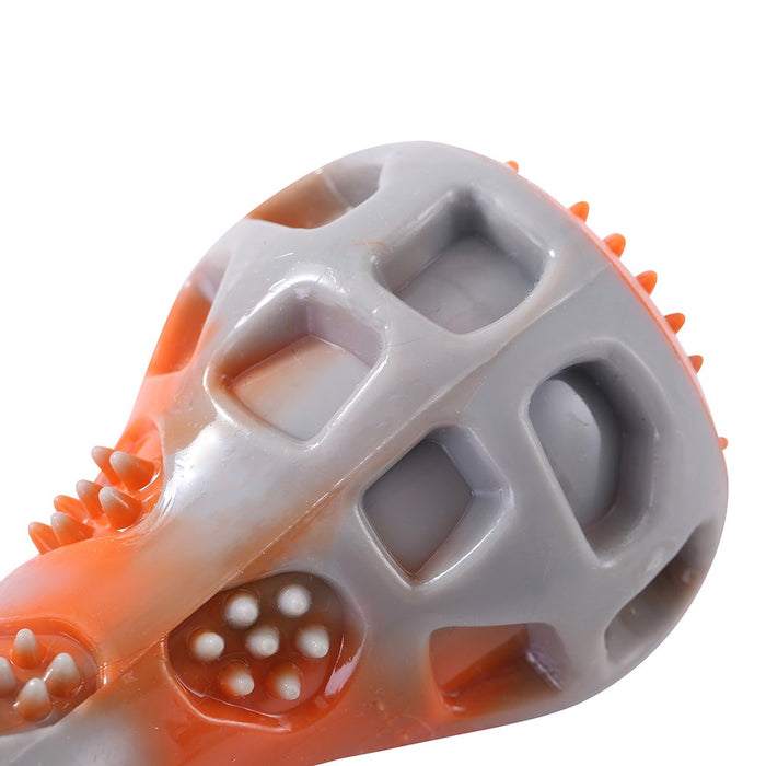 Paws & Claws DENTAL DUO TPR BALL + BATON 2PK ORANGE/GREY 13X5X5CM / 8X8CM