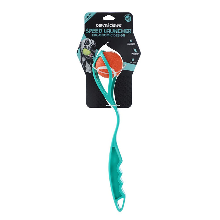 Paws & Claws ERGONOMIC BALL LAUNCHER 40X7CM GREEN