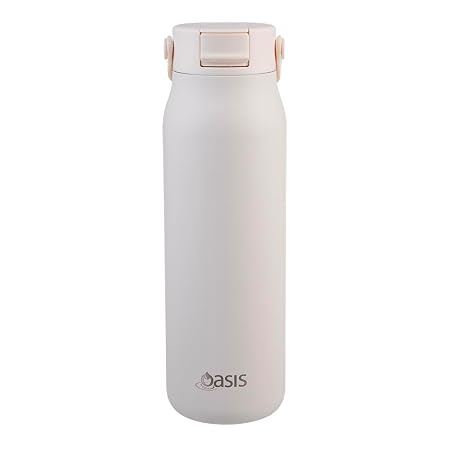 CERAMIC LINED S/S D/WALL INS. SIPPER BOTTLE 900ML ALABASTER