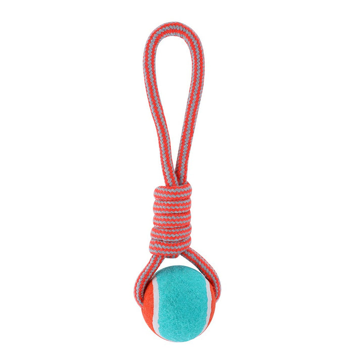 Paws & Claws SUPER TUGGERS COILED ROPE TENNIS TUGGER 24X6X1CM 121G