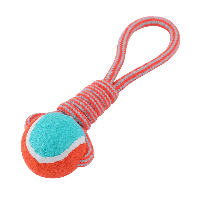 Paws & Claws SUPER TUGGERS COILED ROPE TENNIS TUGGER 24X6X1CM 121G