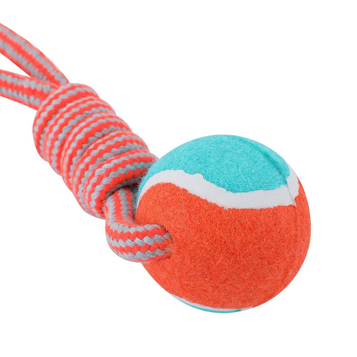 Paws & Claws SUPER TUGGERS COILED ROPE TENNIS TUGGER 24X6X1CM 121G