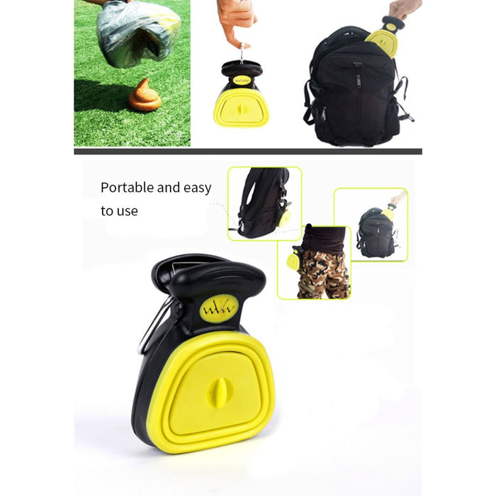 SuperDesign Waste Cleaner, Pooper Scooper, Portable Sanitary Dog Poo Pick Up with Bag Dispenser, for Large Medium Small Dogs Cat or Pet, Durable Poop Picker, Easy to Use, Comfortable Grip, Scoop on All Surfaces