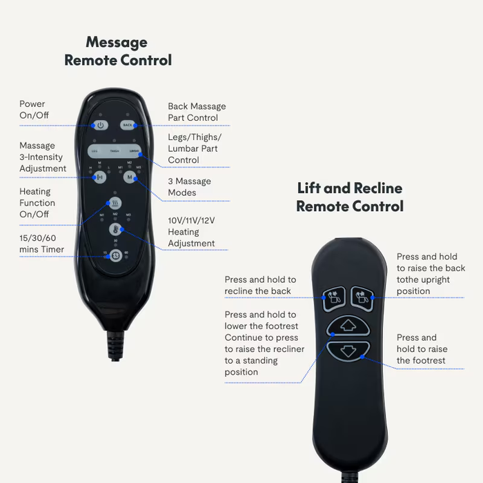Flexispot - Power Lift Recliner w/ Headrest & Massage & Heat XL6